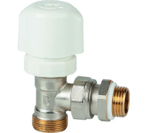 Valvula termostatizable escuadra para tubo de cobre, PEX y Multicapa con GE-System