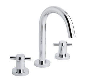 Batería de lavabo caño cisne Cromado Kross